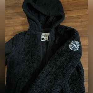 Abercrombie Kids Full Zip Sherpa Fleece Jacket with Hood - size 9/10